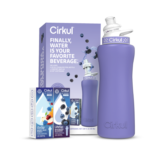 32oz. Matte Periwinkle Stainless Steel Bottle Starter Kit D1