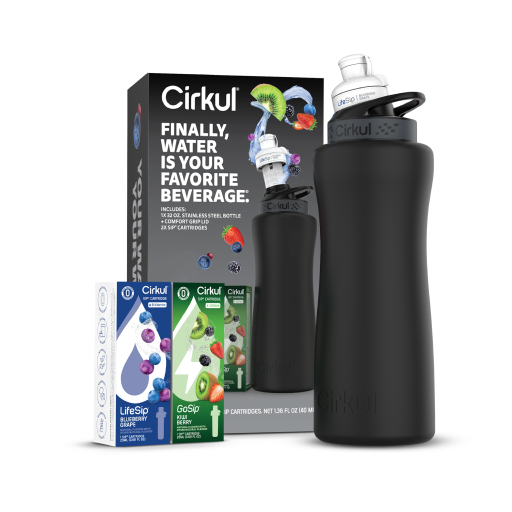 32oz. Matte Black Stainless Steel Bottle Starter Kit S4